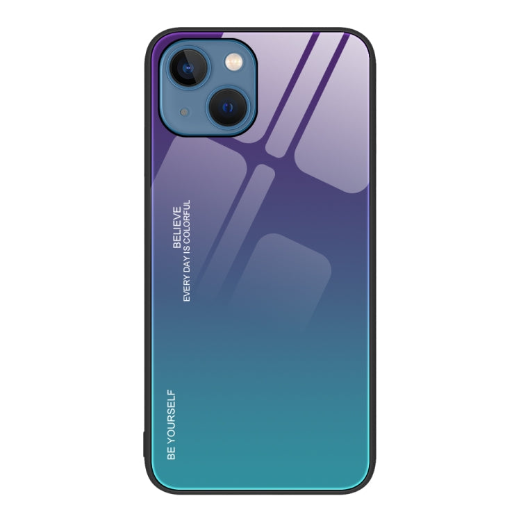 Gradient Color Glass Case, For iPhone 13 Pro, For iPhone 13, For iPhone 14 Plus