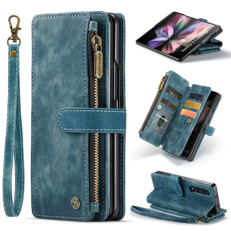 CaseMe C30 Multifunctional Card Slots Zipper Phone Leather Phone Case, For Samsung Galaxy Z Fold6 5G, For Samsung Galaxy Z Fold5, For Samsung Galaxy Z Fold4 5G