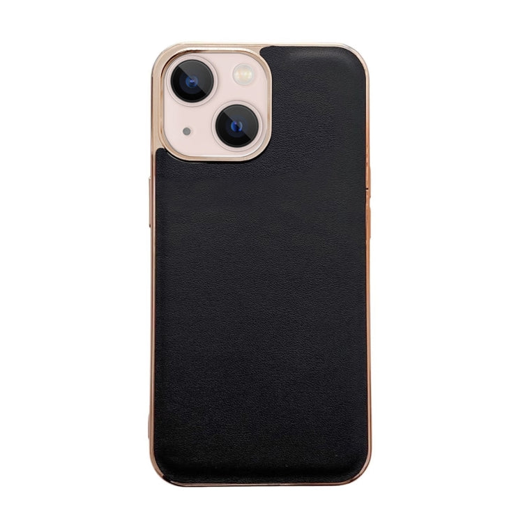 Genuine Leather Xiaoya Series Nano Electroplating Phone Case, For iPhone 14, For iPhone 14 Plus, For iPhone 14 Pro, For iPhone 14 Pro Max, For iPhone 13, For iPhone 13 Pro