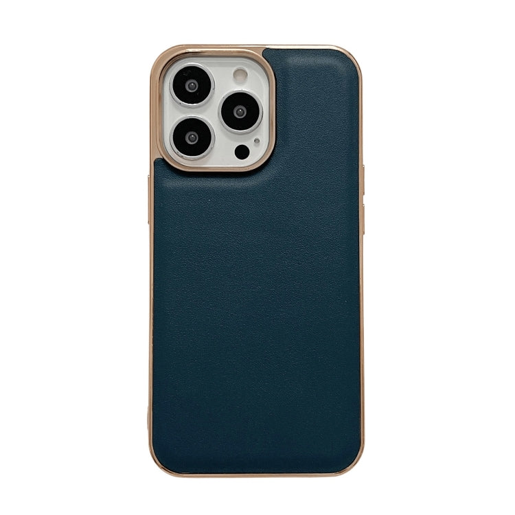Genuine Leather Xiaoya Series Nano Electroplating Phone Case, For iPhone 14, For iPhone 14 Plus, For iPhone 14 Pro, For iPhone 14 Pro Max, For iPhone 13, For iPhone 13 Pro