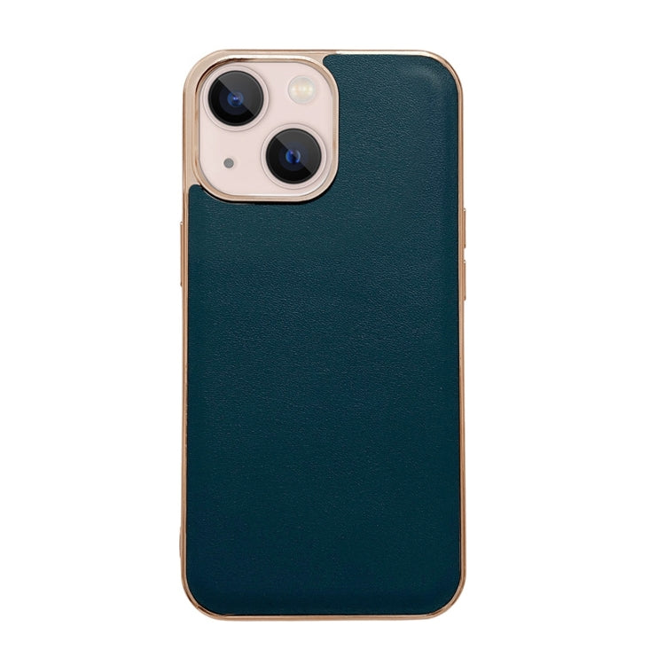 Genuine Leather Xiaoya Series Nano Electroplating Phone Case, For iPhone 14, For iPhone 14 Plus, For iPhone 14 Pro, For iPhone 14 Pro Max, For iPhone 13, For iPhone 13 Pro