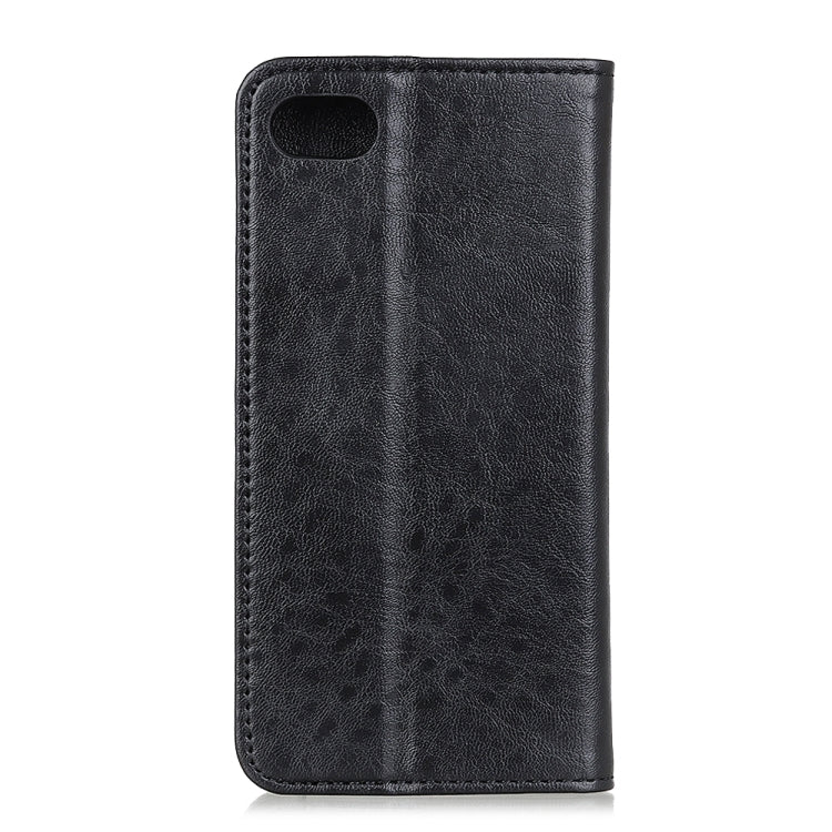 Magnetic Suction Crazy Horse Pattern PU Left and Right Open with Bracket and Card Slot and Wallet, For iPhone SE 2022 / SE 2020