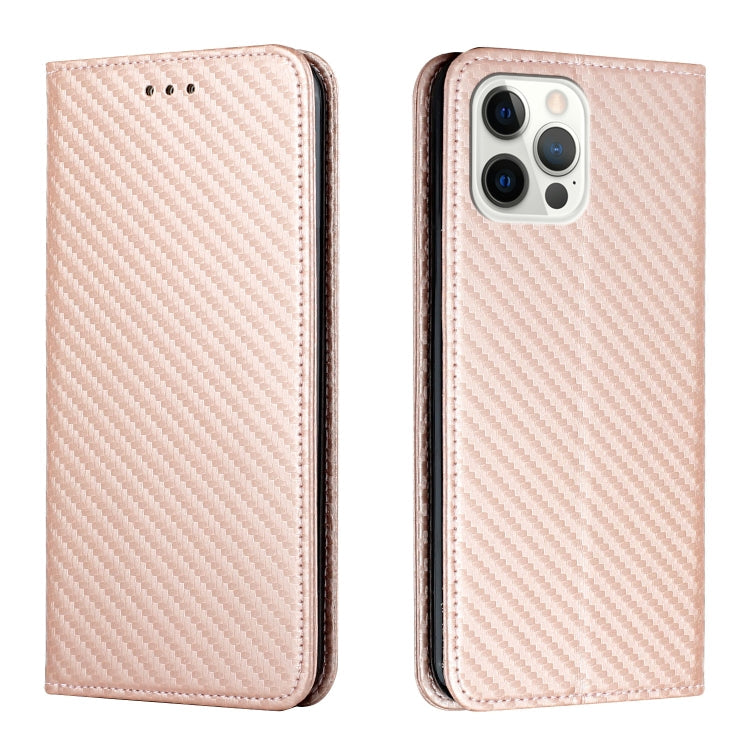 Carbon Fiber Texture Magnetic Flip Leather Phone Case, For iPhone 14, For iPhone 14 Plus, For iPhone 14 Pro, For iPhone 14 Pro Max