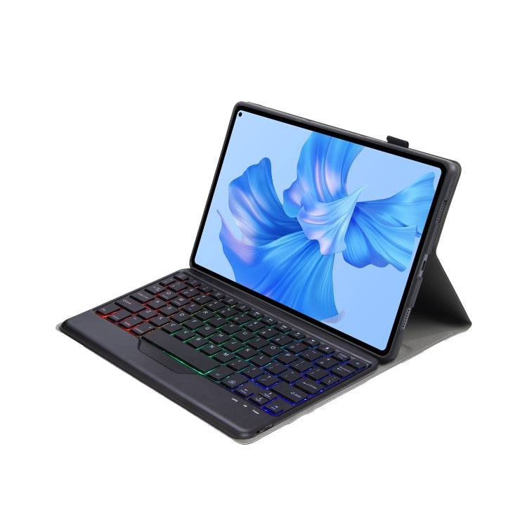 AHW12-BS Detachable Backlight Bluetooth Keyboard Tablet Leather Case, AHW12-BS