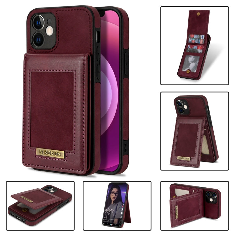 N.BEKUS Vertical Flip Card Slot RFID Phone Case, For iPhone 12 mini, For iPhone 12 Pro, For iPhone 12 Pro Max, For iPhone 13