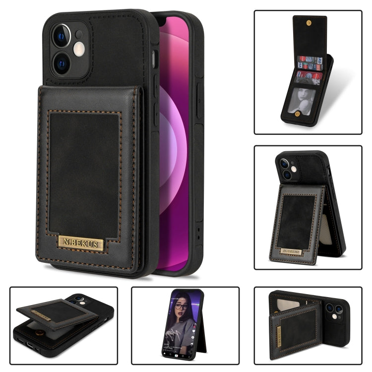 N.BEKUS Vertical Flip Card Slot RFID Phone Case, For iPhone 12 mini, For iPhone 12 Pro, For iPhone 12 Pro Max, For iPhone 13