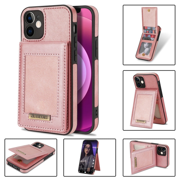 N.BEKUS Vertical Flip Card Slot RFID Phone Case, For iPhone 12 mini, For iPhone 12 Pro, For iPhone 12 Pro Max, For iPhone 13