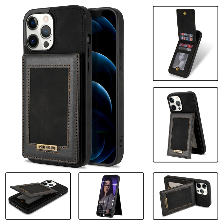 N.BEKUS Vertical Flip Card Slot RFID Phone Case, For iPhone 12 mini, For iPhone 12 Pro, For iPhone 12 Pro Max, For iPhone 13