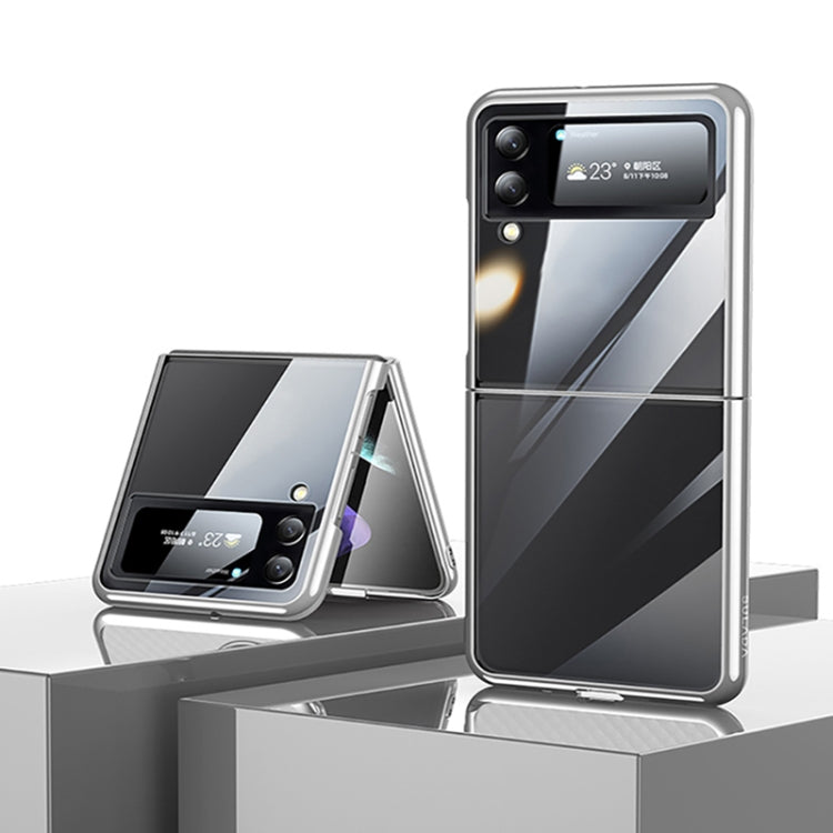SULADA Shockproof Plating PC Transparent Protective Case, For Samsung Galaxy Z Fold4, For Samsung Galaxy Z Flip4