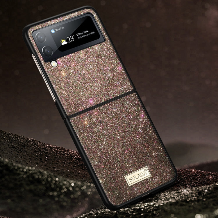 SULADA Shockproof TPU + Handmade Leather Phone Case, For Samsung Galaxy Z Flip5, For Samsung Galaxy Z Flip4