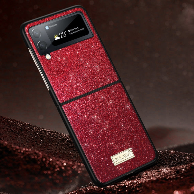 SULADA Shockproof TPU + Handmade Leather Phone Case, For Samsung Galaxy Z Flip5, For Samsung Galaxy Z Flip4