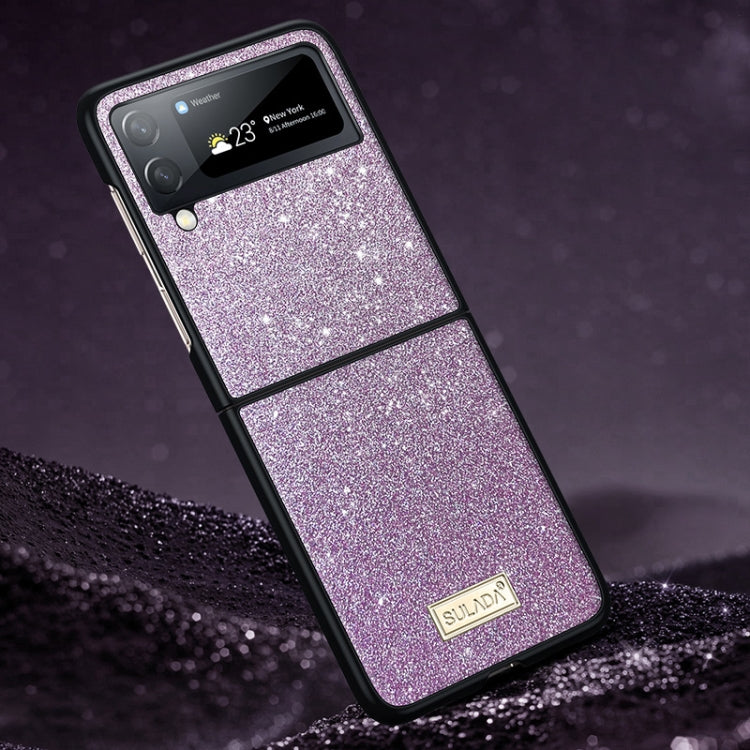 SULADA Shockproof TPU + Handmade Leather Phone Case, For Samsung Galaxy Z Flip5, For Samsung Galaxy Z Flip4
