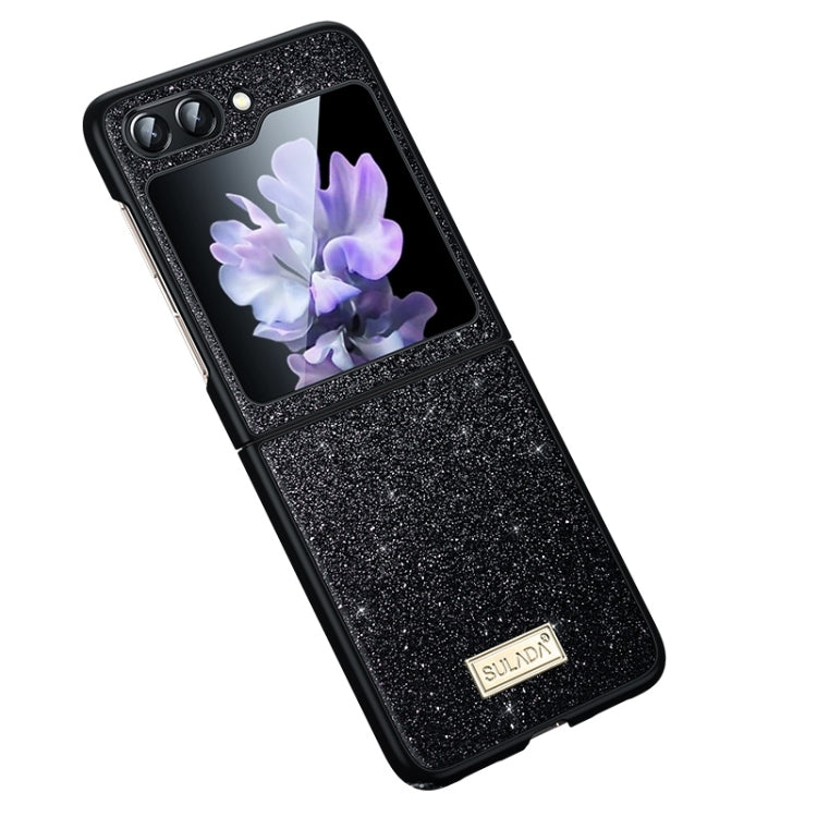 SULADA Shockproof TPU + Handmade Leather Phone Case, For Samsung Galaxy Z Flip5, For Samsung Galaxy Z Flip4