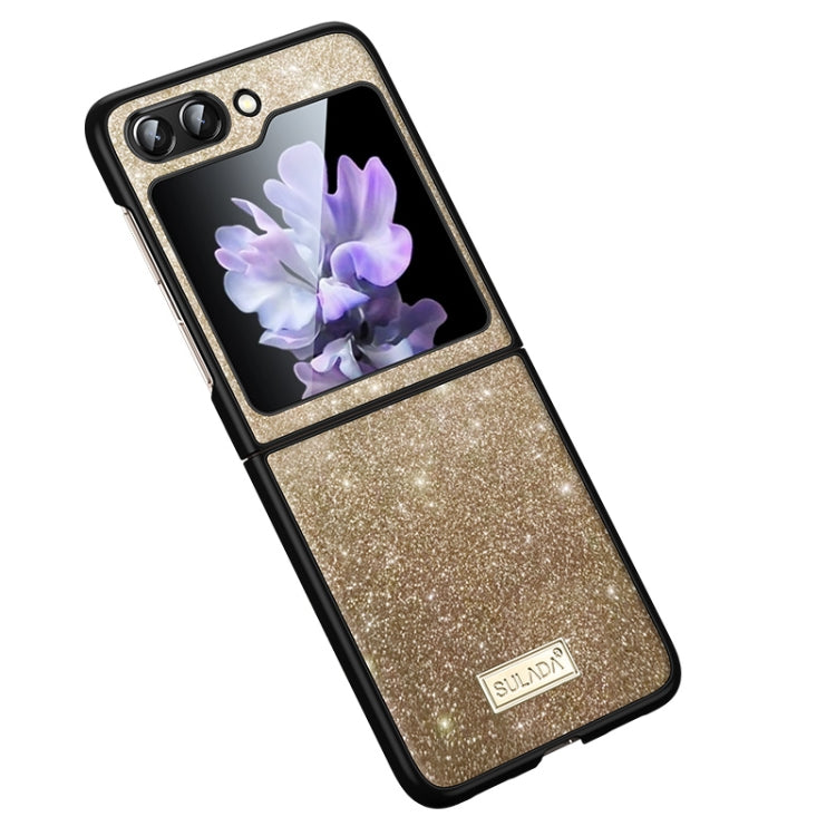 SULADA Shockproof TPU + Handmade Leather Phone Case, For Samsung Galaxy Z Flip5, For Samsung Galaxy Z Flip4