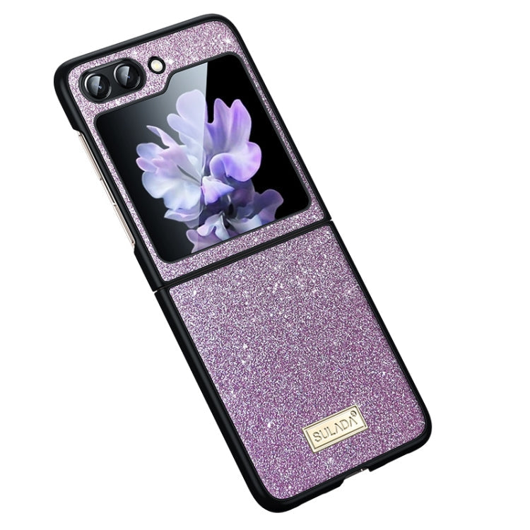SULADA Shockproof TPU + Handmade Leather Phone Case, For Samsung Galaxy Z Flip5, For Samsung Galaxy Z Flip4