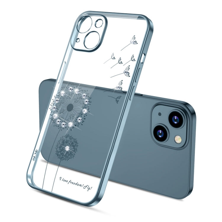 Electroplating Diamond Dandelion TPU Phone Case, For iPhone 14 Pro Max