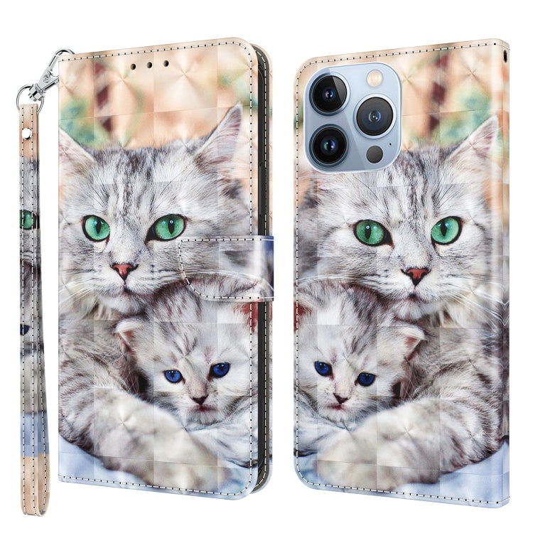 3D Painted Leather Phone Case, For iPhone 13 Pro, For iPhone 13 Pro Max, For iPhone 12 mini