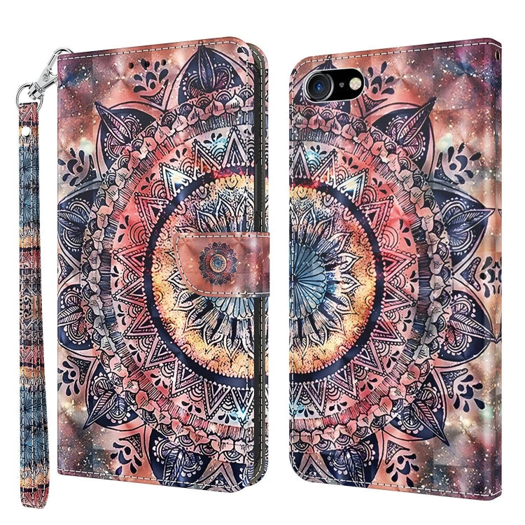 3D Painted Leather Phone Case, For iPhone SE 2022 / SE 2020 / 8 / 7, For iPhone XR, For iPhone 8 Plus / 7 Plus