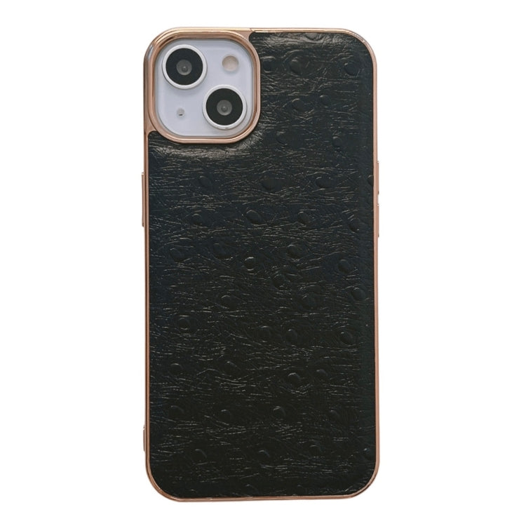 Genuine Leather Ostrich Texture Nano Case, For iPhone 14
