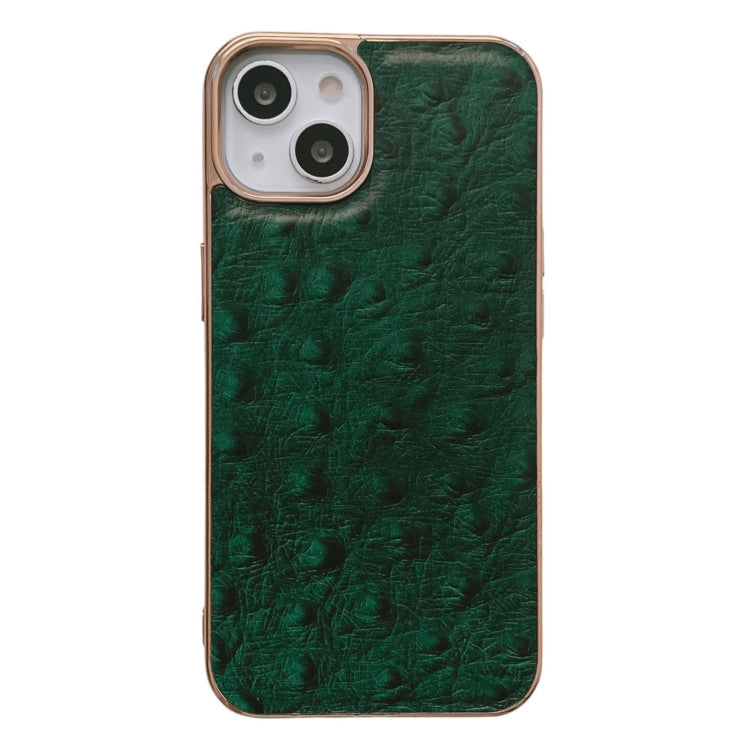 Genuine Leather Ostrich Texture Nano Case, For iPhone 14