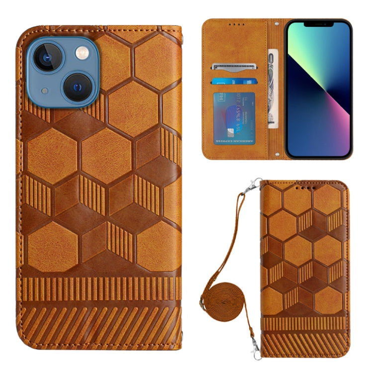 Crossbody Football Texture Magnetic PU Phone Case, For iPhone 12 Mini, For iPhone 12 Pro, For iPhone 12 Pro Max, For iPhone 13