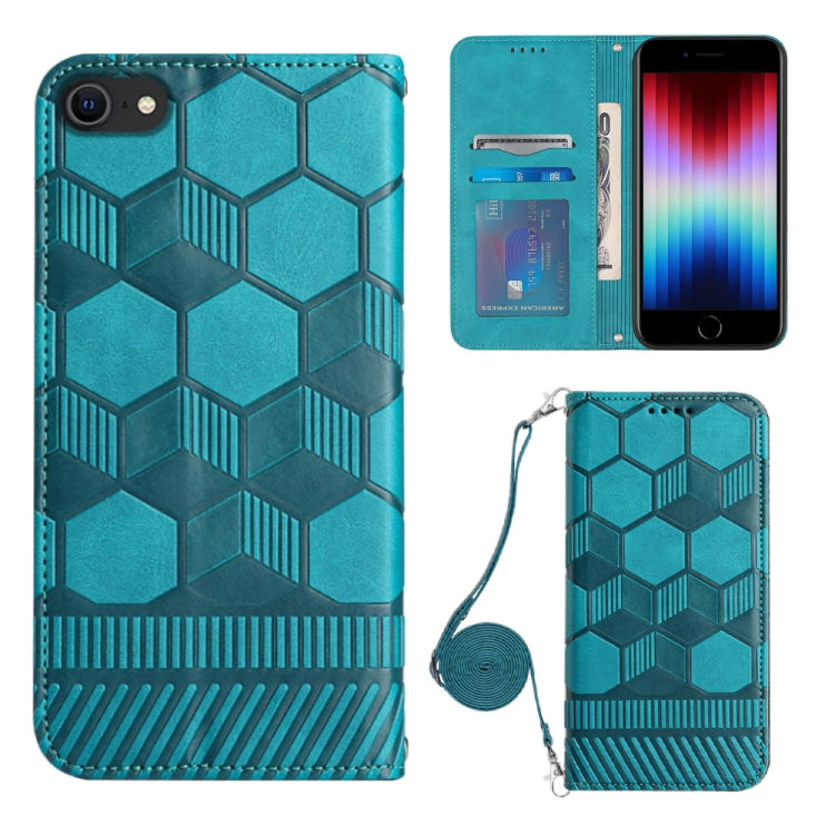 Crossbody Football Texture Magnetic PU Phone Case, For iPhone 14 Plus, For iPhone 14 Pro, For iPhone 14 Pro Max, For iPhone SE 2022/SE 2020/8/7