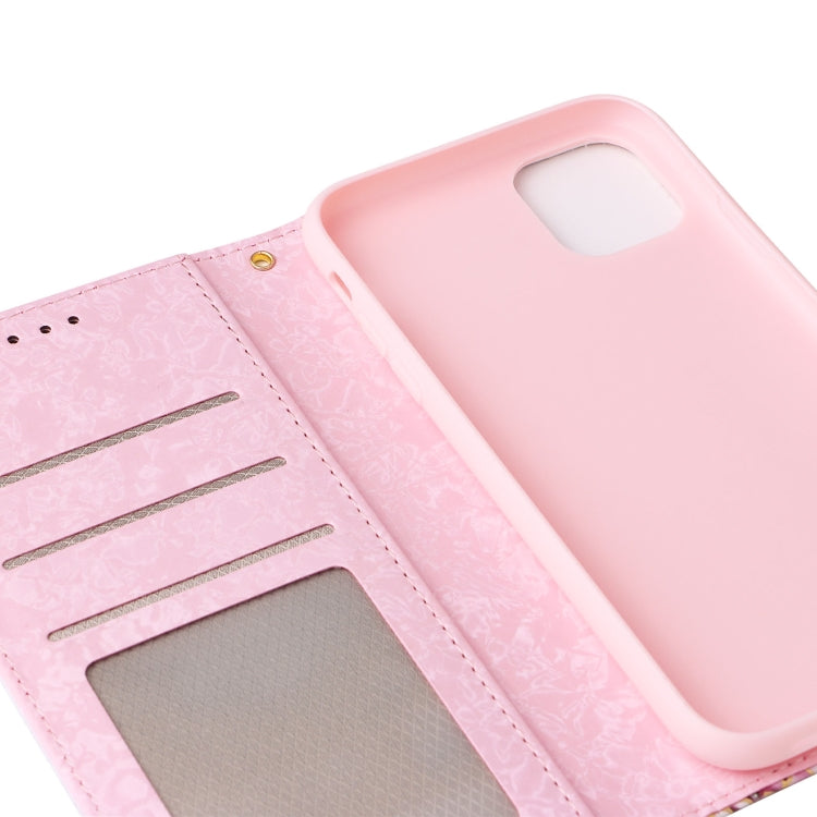 Bronzing Painting RFID Leather Case, For iPhone 13 mini, For iPhone 13, For iPhone 13 Pro, For iPhone 13 Pro Max