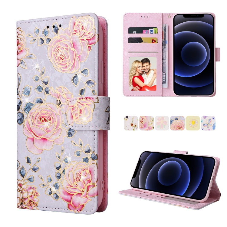 Bronzing Painting RFID Leather Case, For iPhone 12 mini, For iPhone 12 / 12 Pro, For iPhone 12 Pro Max, For iPhone 11
