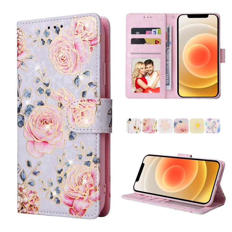 Bronzing Painting RFID Leather Case, For iPhone 12 mini, For iPhone 12 / 12 Pro, For iPhone 12 Pro Max, For iPhone 11