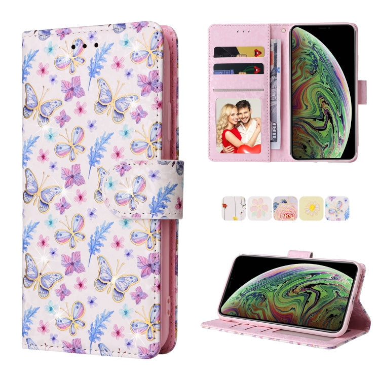Bronzing Painting RFID Leather Case, For iPhone 11 Pro, For iPhone 11 Pro Max, For iPhone XS Max, For iPhone XR