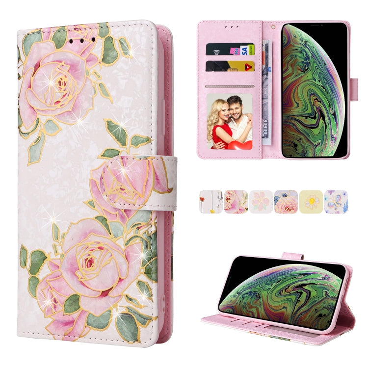 Bronzing Painting RFID Leather Case, For iPhone 11 Pro, For iPhone 11 Pro Max, For iPhone XS Max, For iPhone XR