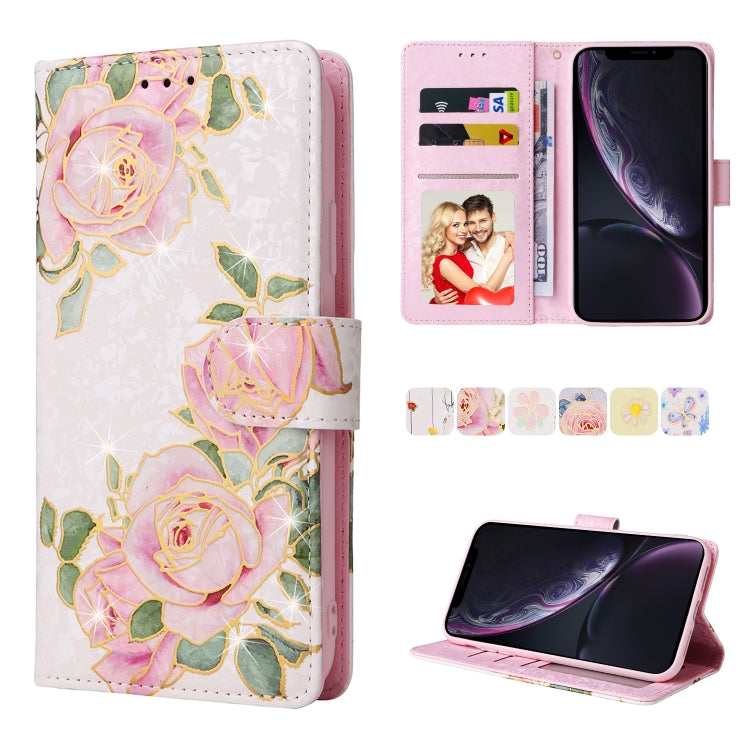 Bronzing Painting RFID Leather Case, For iPhone 11 Pro, For iPhone 11 Pro Max, For iPhone XS Max, For iPhone XR