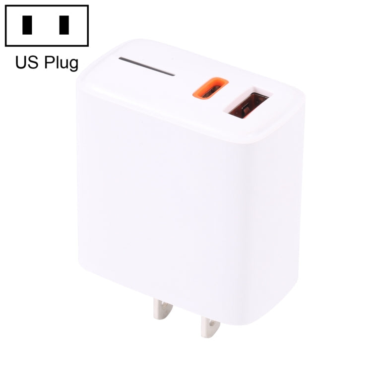 LZ-1130 PD 20W Type-C+QC 3.0 USB Fast Charger, 20W EU Plug, 20W US Plug