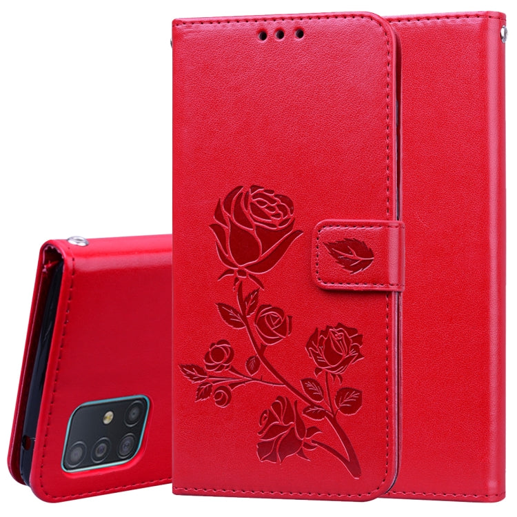 Rose Embossed Horizontal Flip PU Leather Case with Holder & Card Slots & Wallet, For Galaxy A81 / Note 10 Lite, For Galaxy A91 / S10 Lite, For Galaxy S20, For Galaxy S20 Plus