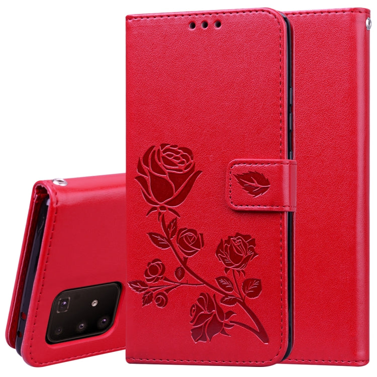 Rose Embossed Horizontal Flip PU Leather Case with Holder & Card Slots & Wallet, For Galaxy A81 / Note 10 Lite, For Galaxy A91 / S10 Lite, For Galaxy S20, For Galaxy S20 Plus