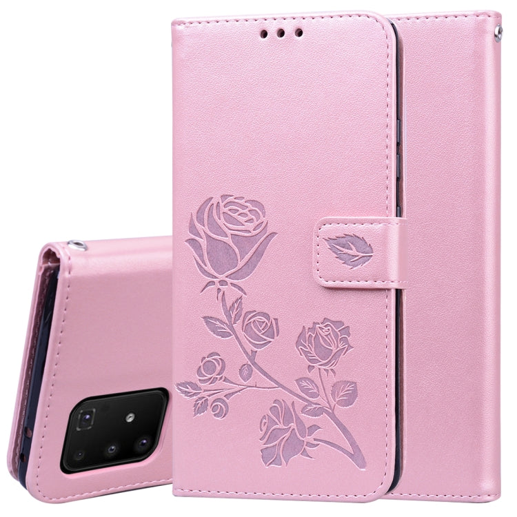 Rose Embossed Horizontal Flip PU Leather Case with Holder & Card Slots & Wallet, For Galaxy A81 / Note 10 Lite, For Galaxy A91 / S10 Lite, For Galaxy S20, For Galaxy S20 Plus