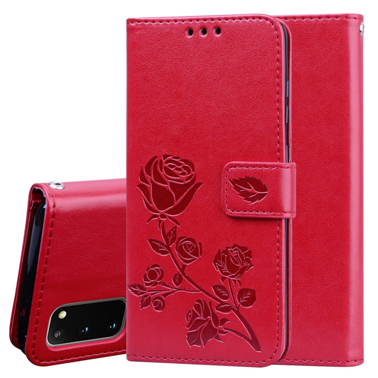Rose Embossed Horizontal Flip PU Leather Case with Holder & Card Slots & Wallet, For Galaxy A81 / Note 10 Lite, For Galaxy A91 / S10 Lite, For Galaxy S20, For Galaxy S20 Plus