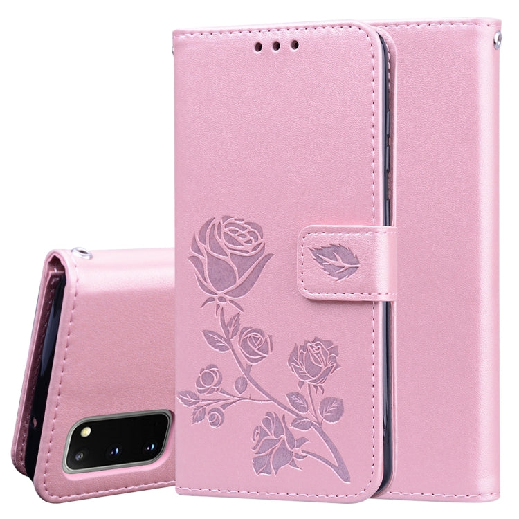 Rose Embossed Horizontal Flip PU Leather Case with Holder & Card Slots & Wallet, For Galaxy A81 / Note 10 Lite, For Galaxy A91 / S10 Lite, For Galaxy S20, For Galaxy S20 Plus