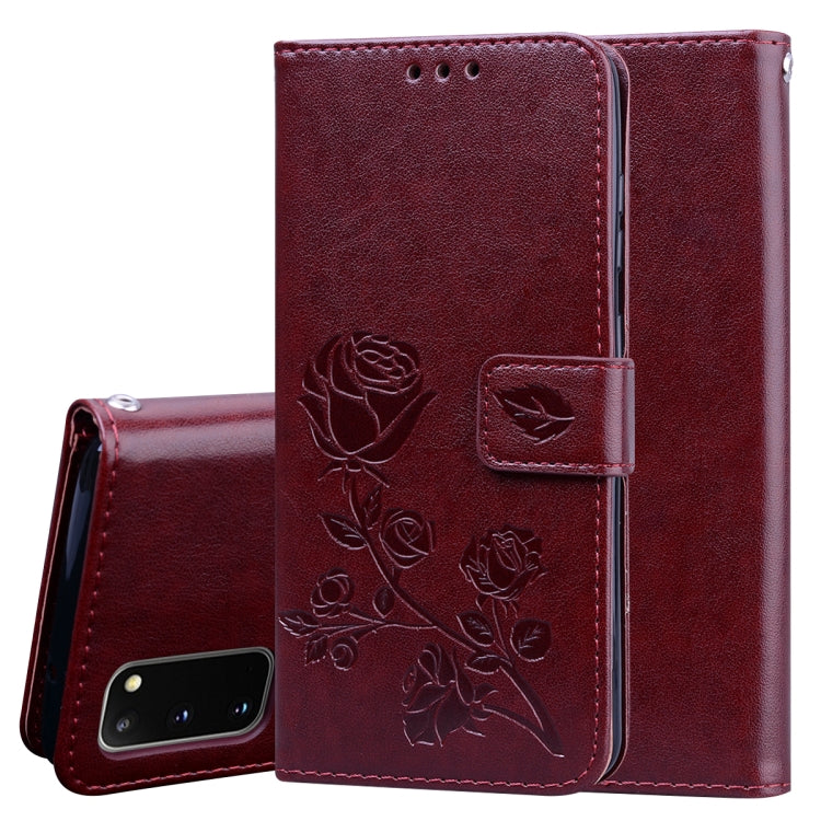 Rose Embossed Horizontal Flip PU Leather Case with Holder & Card Slots & Wallet, For Galaxy A81 / Note 10 Lite, For Galaxy A91 / S10 Lite, For Galaxy S20, For Galaxy S20 Plus