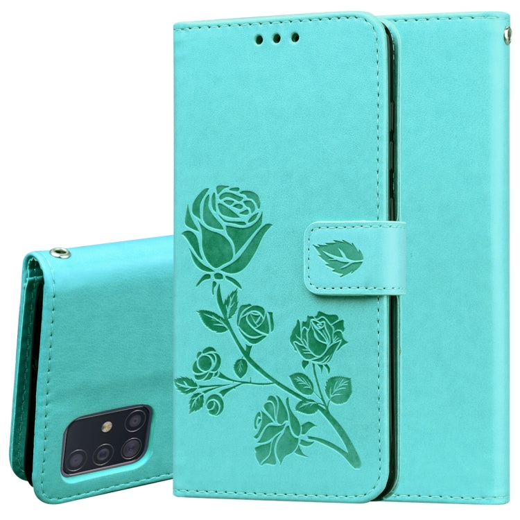 Rose Embossed Horizontal Flip PU Leather Case with Holder & Card Slots & Wallet, For Galaxy S20 Ultra, For Galaxy A51, For Galaxy A71, For Xiaomi Mi A3