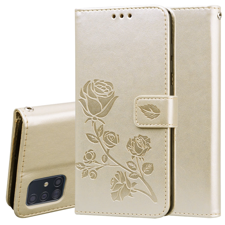 Rose Embossed Horizontal Flip PU Leather Case with Holder & Card Slots & Wallet, For Galaxy S20 Ultra, For Galaxy A51, For Galaxy A71, For Xiaomi Mi A3