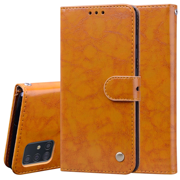 Business Style Oil Wax Texture Horizontal Flip Leather Case, with Holder & Card Slots & Wallet, For Samsung Galaxy A01, For Samsung Galaxy A51, For Samsung Galaxy A71, For Samsung Galaxy A81 / Note 10 Lite, For Samsung Galaxy A91 / S10 Lite            ...