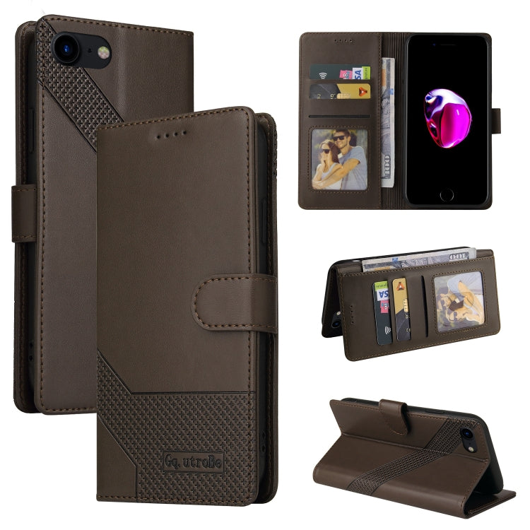 GQUTROBE Skin Feel Magnetic Leather Phone Case, For iPhone XS / X, For iPhone SE 2022 / SE 2020 / 8 / 7, For iPhone 8 Plus / 7 Plus