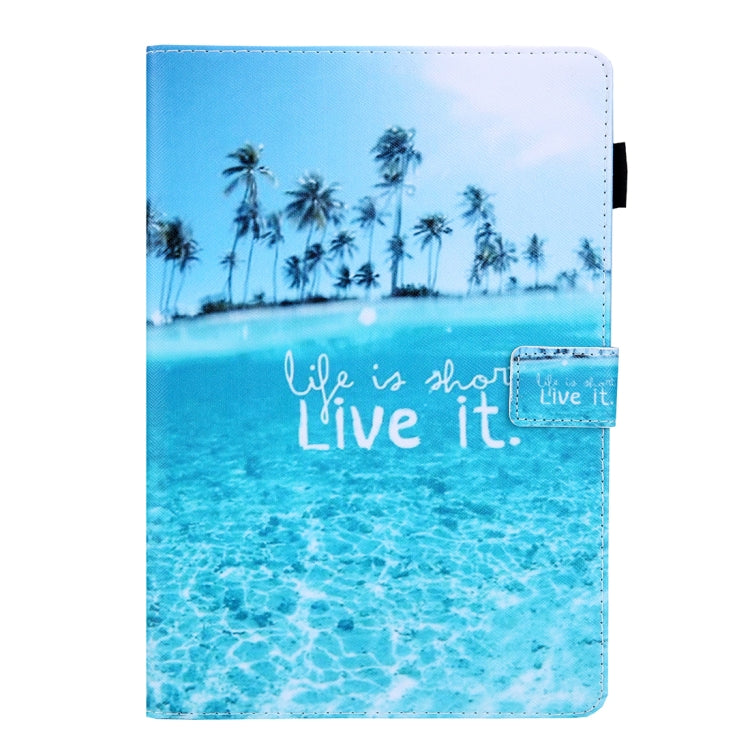 For iPad Pro 11 (2020) & (2018) Painted Pattern Tablet PC Protective Leather Case with Bracket & Card Slot & Photo Holder, Beach, Fantasy Butterfly, Beautiful Bubbles, Never Stop, Beautiful Starry Sky, Two Black Cats, Sparkling Sand, Golden Butterfly  ...