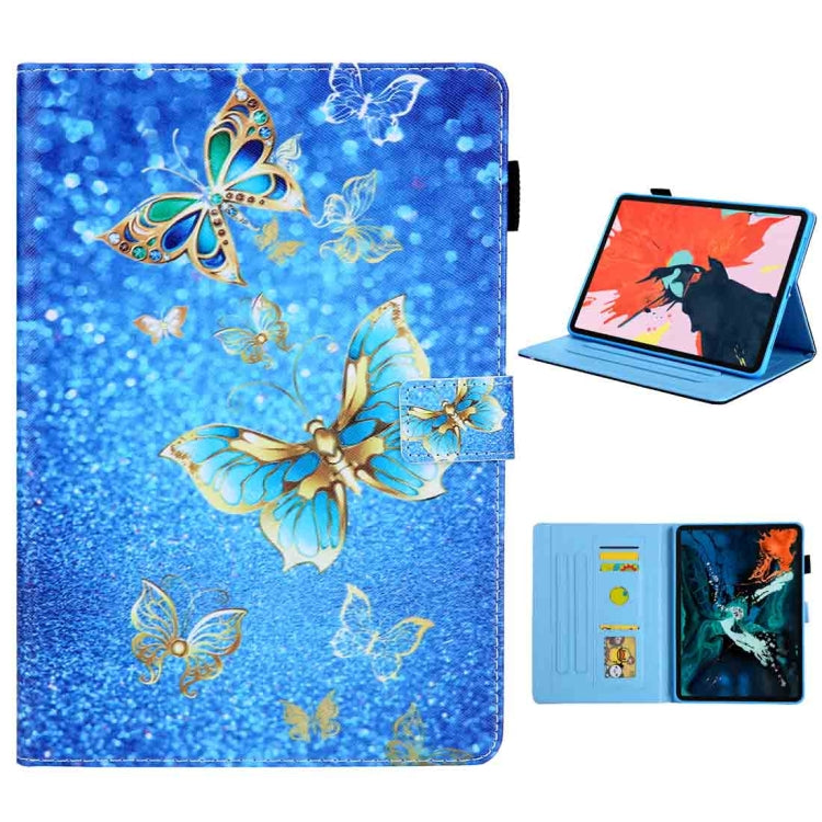 For iPad Pro 11 (2020) & (2018) Painted Pattern Tablet PC Protective Leather Case with Bracket & Card Slot & Photo Holder, Beach, Fantasy Butterfly, Beautiful Bubbles, Never Stop, Beautiful Starry Sky, Two Black Cats, Sparkling Sand, Golden Butterfly  ...
