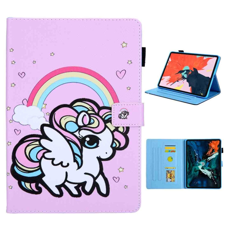For iPad Pro 11 (2020) & (2018) Painted Pattern Tablet PC Protective Leather Case with Bracket & Card Slot & Photo Holder, Beach, Fantasy Butterfly, Beautiful Bubbles, Never Stop, Beautiful Starry Sky, Two Black Cats, Sparkling Sand, Golden Butterfly  ...
