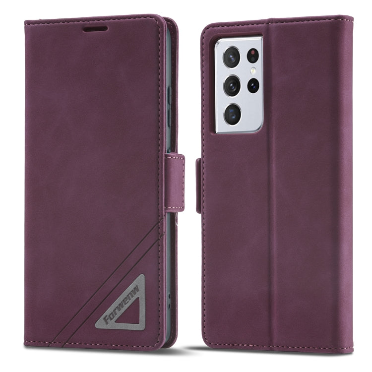 Forwenw Dual-side Buckle Leather Phone Case, For Samsung Galaxy S22 5G, For Samsung Galaxy S22+ 5G, For Samsung Galaxy S22 Ultra 5G, For Samsung Galaxy S21 5G, For Samsung Galaxy S21+ 5G, For Samsung Galaxy S21 Ultra 5G, For Samsung Galaxy Note20      ...