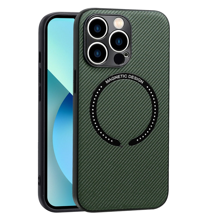 Carbon Fiber Texture MagSafe Magnetic Phone Case, For iPhone 14, For iPhone 14 Plus, For iPhone 14 Pro, For iPhone 14 Pro Max, For iPhone 13