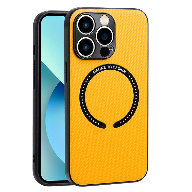 Carbon Fiber Texture MagSafe Magnetic Phone Case, For iPhone 14, For iPhone 14 Plus, For iPhone 14 Pro, For iPhone 14 Pro Max, For iPhone 13