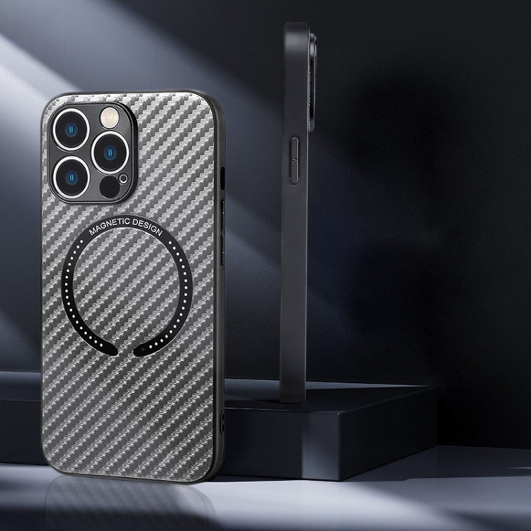 Carbon Fiber Texture MagSafe Magnetic Phone Case, For iPhone 14, For iPhone 14 Plus, For iPhone 14 Pro, For iPhone 14 Pro Max, For iPhone 13